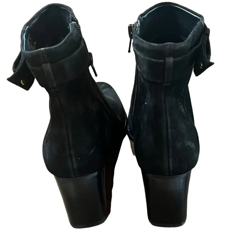 Kate Spade Knott Mid Boots in Black Suede NWOB Size 10 1/2